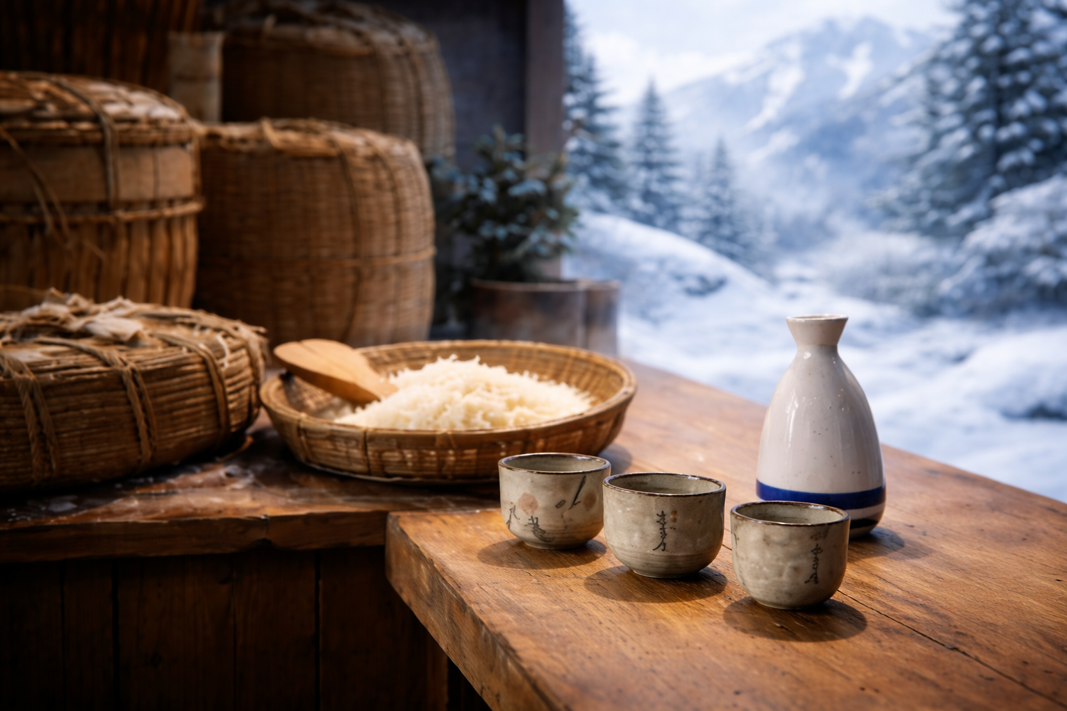 Yukimine brewing process scene